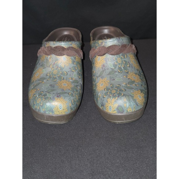 Crocs Clog Sarah Heel Women's Size 6M Floral Print Braided Accent Comfort Shoes - Picture 3 of 9